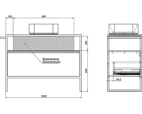 Тумба под раковину Allen Brau Priority 100 1.31003.PWM Папирус матовый