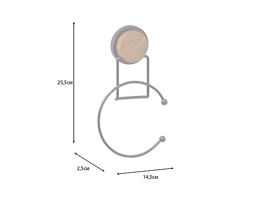 Кольцо для полотенца Fixsen Magic Wood FX-46011 Черный матовый