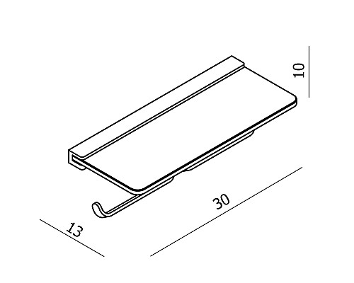 Бумагодержатель 2-ой со стеклянной полкой LANGBERGER 32042B