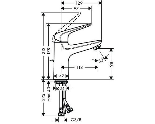 Смеситель для раковины Hansgrohe Novus 71030000