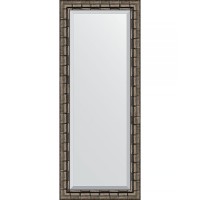 Зеркало Evoform Exclusive 143х58 BY 1166 с фацетом в багетной раме - Серебряный бамбук 73 мм