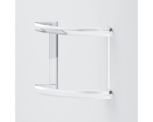 Стеклянная полка AM.PM Sense L A7456200 угловая Серебристая