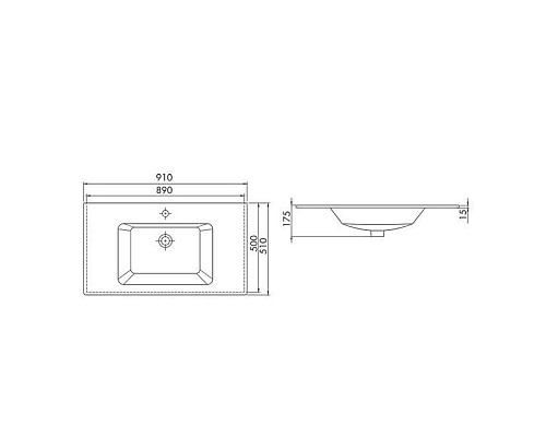 Мебельная раковина Smile CeraStyle Ibiza 91 91 050400-u-01