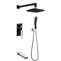 Смеситель встроенный с изливом Boheme Venturo ЧЕРНЫЙХРОМ