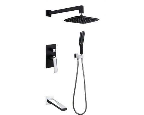 Смеситель встроенный с изливом Boheme Venturo ЧЕРНЫЙХРОМ