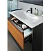 Тумба с раковиной Burgbad Fiumo 80 SFXN082F3958FOT52G0200C0001*1 Tectona Dekor Zimt Graphit Softmatt