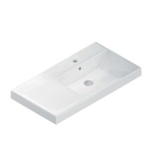 Раковина Kerama Marazzi CUBO правая подвесная 90, белая глянцевая