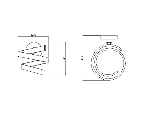 Держатель для фена Rav Slezak Colorado COA1200 Хром