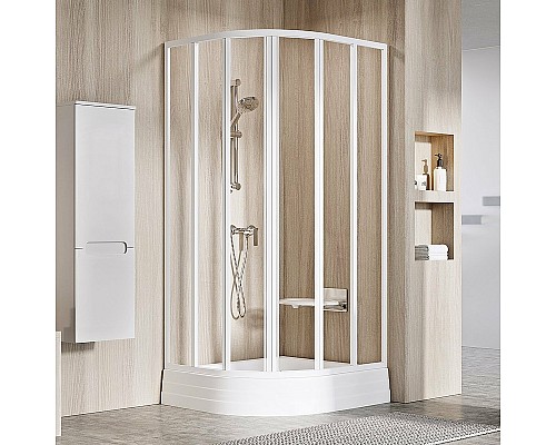 Душевой уголок Ravak Supernova SKKP6-90 90x90 3207O102Z1 профиль Белый стекло Transparent