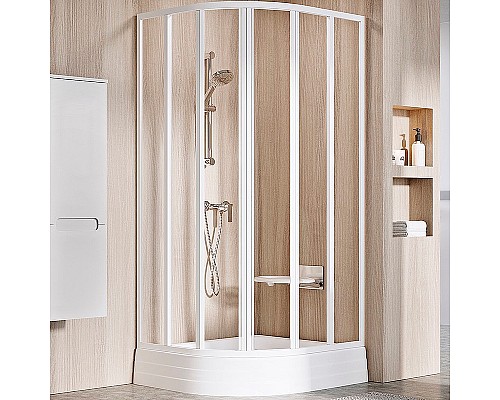 Душевой уголок Ravak Supernova SKKP6-90 90x90 3207O102Z1 профиль Белый стекло Transparent