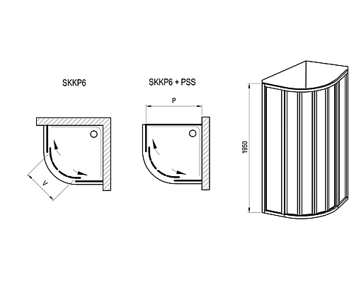 Душевой уголок Ravak Supernova SKKP6-90 90x90 3207O102Z1 профиль Белый стекло Transparent