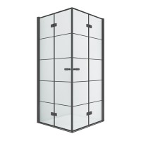 Душевое ограждение NEW TRENDY NEW SOLEO BLACK 80x80x195 (черный)
