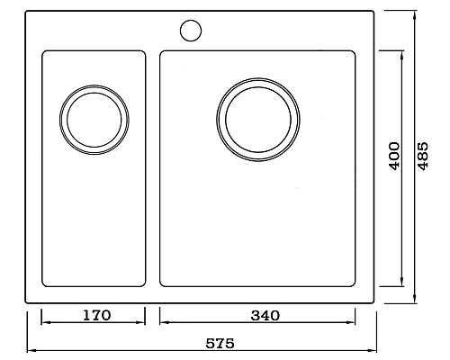 Кухонная мойка Seaman Eco Marino SMV-575DL.A Нержавеющая сталь