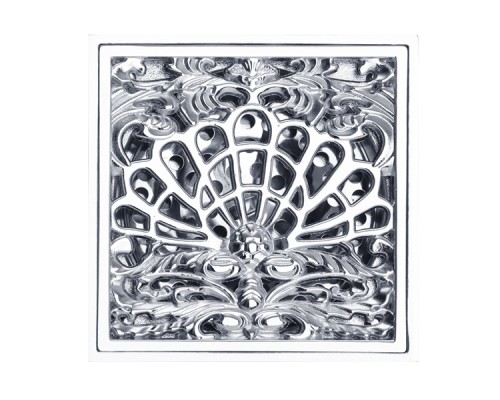 Трап сливной Veragio Canyon d40 VR.CAN-2019.CR, с декоративной решеткой 10х10, с клапаном хром