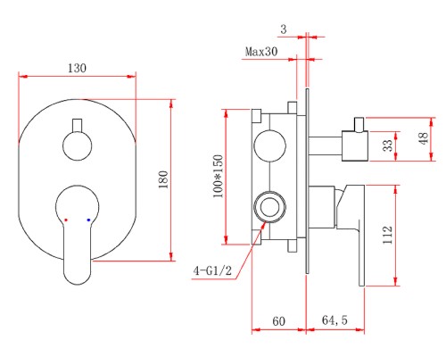 Душевая система Berges Nardis 3R 071007 Хром сильвер