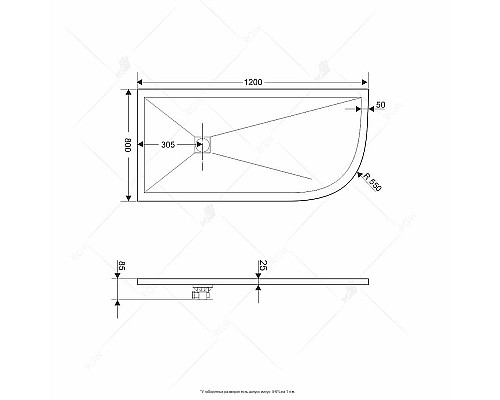 Душевой поддон из искусственного камня RGW Stone Tray ST/AL-W 120x80 16154128-01L Белый