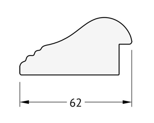 Зеркало Evoform Exclusive 91х61 BY 1173 с фацетом в багетной раме - Сосна 62 мм