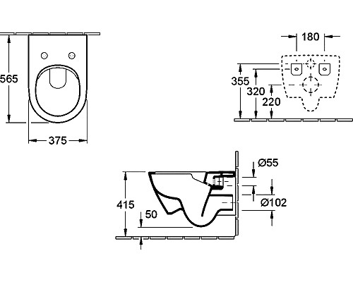 Унитаз подвесной Villeroy & Boch Subway 2.0 5614 R001
