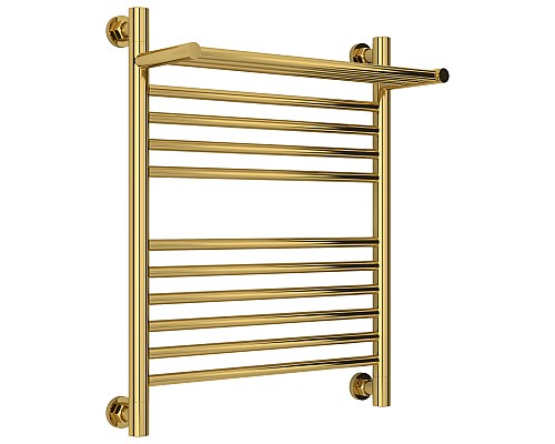 Полотенцесушитель водяной 600х500 золотой Сунержа Богема с полкой+ 03-0223-6050