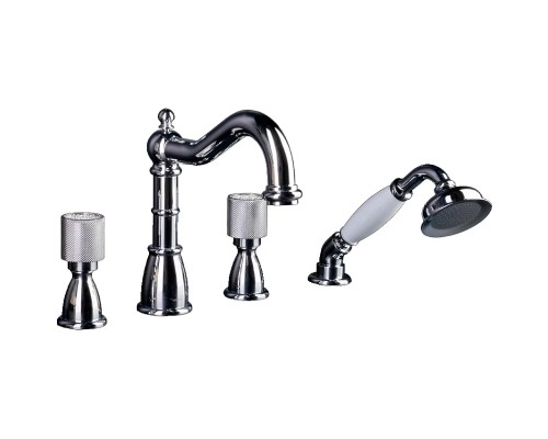 Смеситель на борт ванны Boheme Royal Cristal 396-Royal Хром