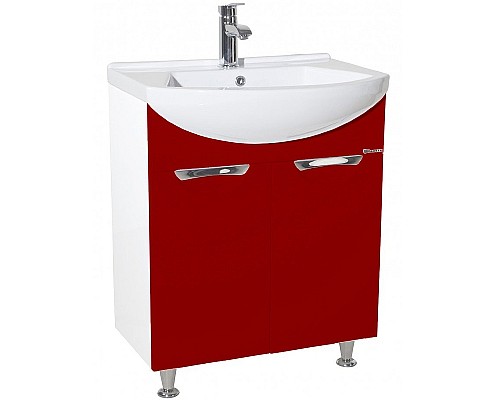 Тумба под раковину Bellezza Альфа 65 4638810000031 Белая Красная