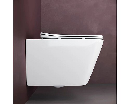 Комплект унитаза с инсталляцией Ceramica Nova Metric CN3007_1001B_1000 с сиденьем Микролифт и Черной матовой клавишей смыва