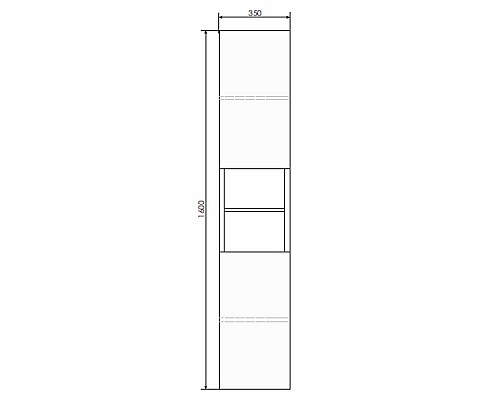 Шкаф пенал Comforty Верона 35-Н 00004142368 подвесной Дуб белый