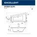 Ванна Excellent Sfera Slim 170x100 лев.