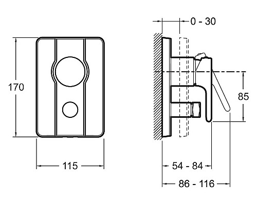 Встраиваемый смеситель для душа Jacob Delafon E98720-CP