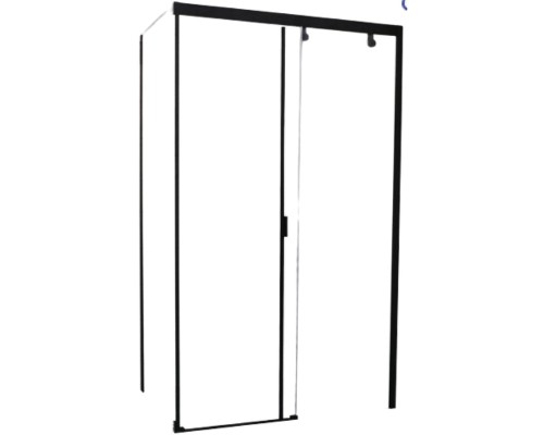 Душевой уголок Cerutti SPA 120x80 Marbella 120B-L 7909 профиль Черный стекло прозрачное