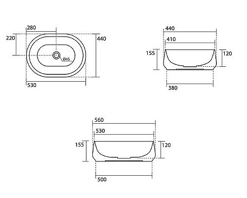 Раковина-чаша Kerasan F10 56 460511 Зеленая матовая