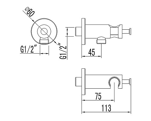 Шланговое подключение Lemark LM1185C Хром
