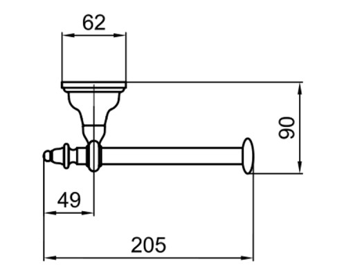 Держатель для бумаги Webert Ottocento AM500801010