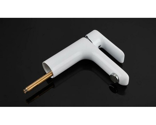 Смеситель для раковины Gappo G48 с гигиеническим душем Белый Хром