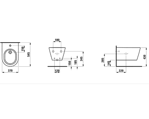 Биде Laufen Kartell подвесное Белое
