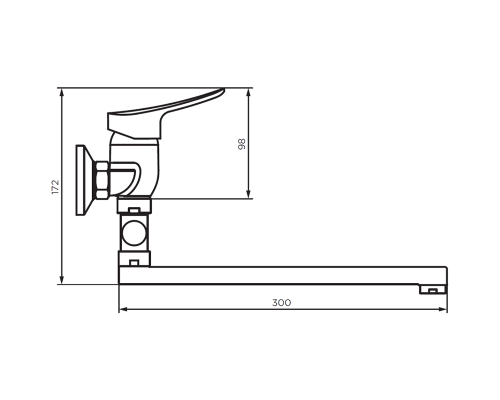 Смеситель для ванны Dorff Norma D1095000 универсальный Хром