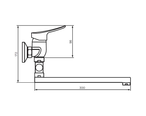 Смеситель для ванны Dorff Norma D1095000 универсальный Хром