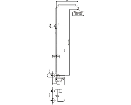 Душевая система Haiba HB2401 Хром