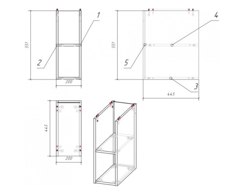 Полка Cersanit Moduo 20 SB-MD-MOD20-SZ Дуб