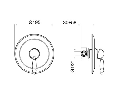 Смеситель для душа Webert Dorian DO880101015