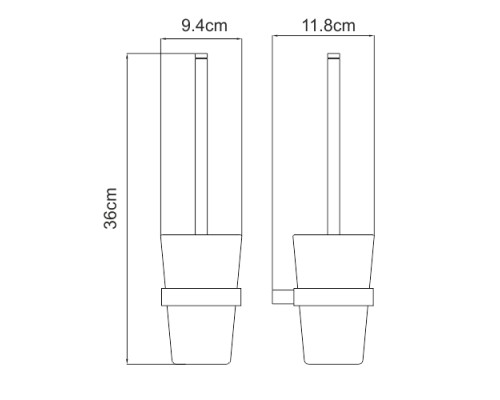 Ершик для унитаза WasserKRAFT Sauer K-7927 Золото