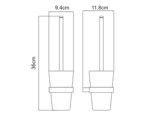 Ершик для унитаза WasserKRAFT Sauer K-7927 Золото