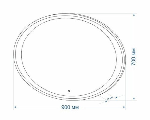 Зеркало Art&Max Pescara AM-Pes-900-700-DS-F с подсветкой с сенсорным выключателем