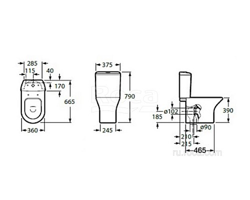 Чаша Roca Leon 342649000 напольная