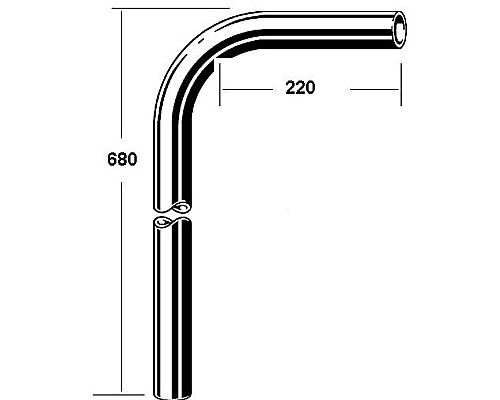 Удлинительная труба для сифона Viega 5792.111 102654 Хром