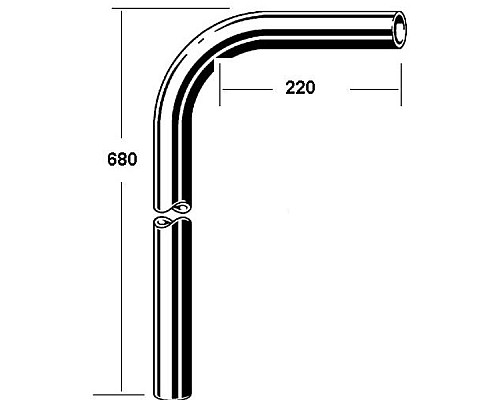 Удлинительная труба для сифона Viega 5792.111 102654 Хром