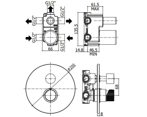 Смеситель для душа Paffoni Jo JO019CR Хром
