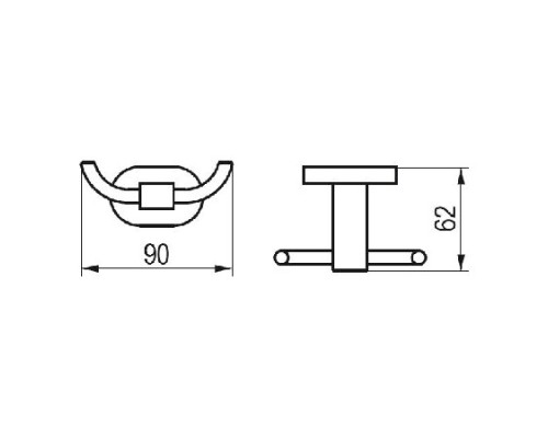 Крючок двойной Ravak Chrome X07P186