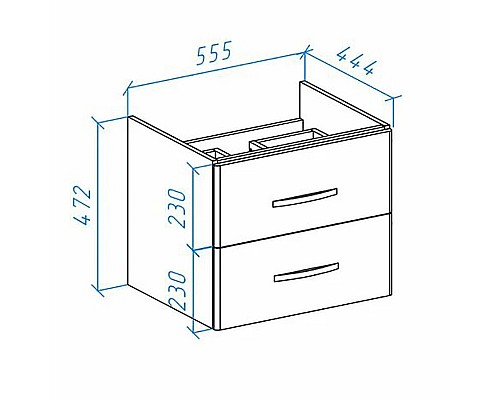 Тумба под раковину Bellezza Рокко 60 4635309670010 подвесная Белая