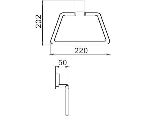 Кольцо для полотенец Haiba HB8804 Хром